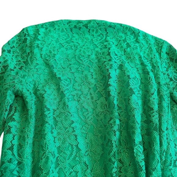 Diane Von Furstenberg DVF Julianna Lace Wrap Dress Green 3/4 Sleeve Size 10 - Picture 9 of 15